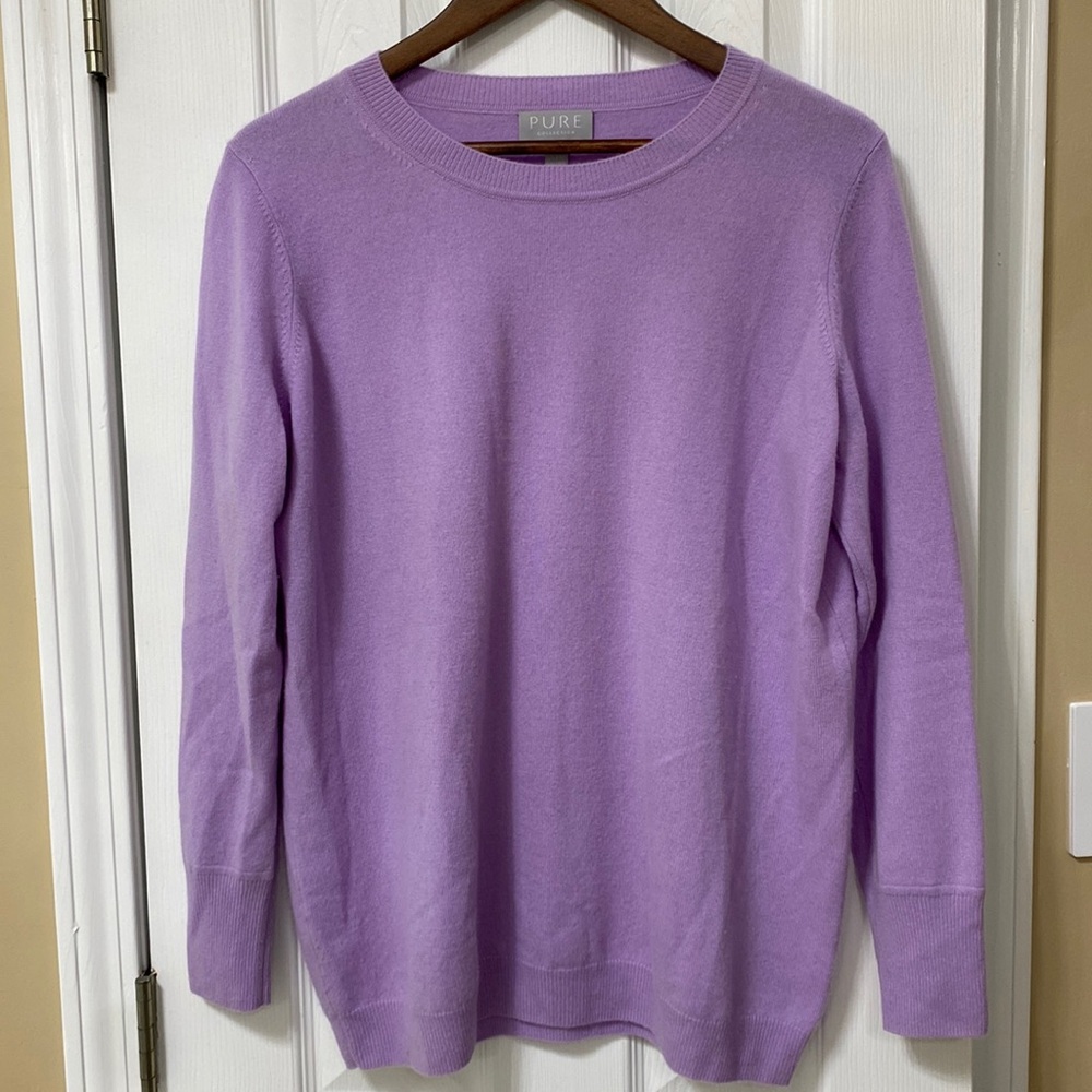 PURE Collection 100% pure cashmere scoop neck sweater. NWOT. Soze 8-10
